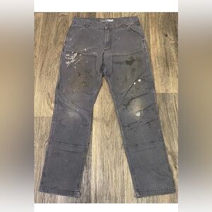 Carhartt Mens Double Knee Relaxed Fit Dark Gray Workwear Pants Sz 33 Vintage Y2K